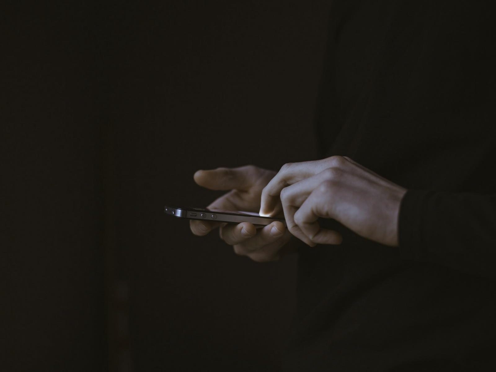 Person checking a payment on a phone